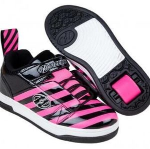 Heelys Original Wheels Shoes Rift Girls Heelys, Size 4 Youth, Black & Hot Pink